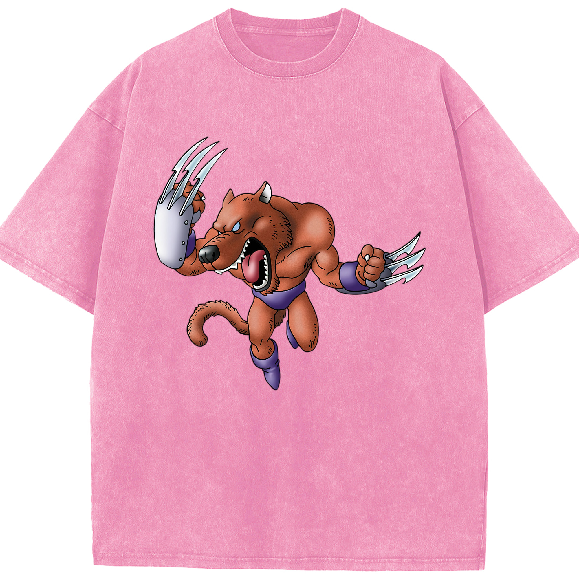 （画像用） ドラゴンクエスト Doragon Kuesuto Dragon Quest 綿100% ヴィンテージ風 半袖Tシャツ（フロントプリント）